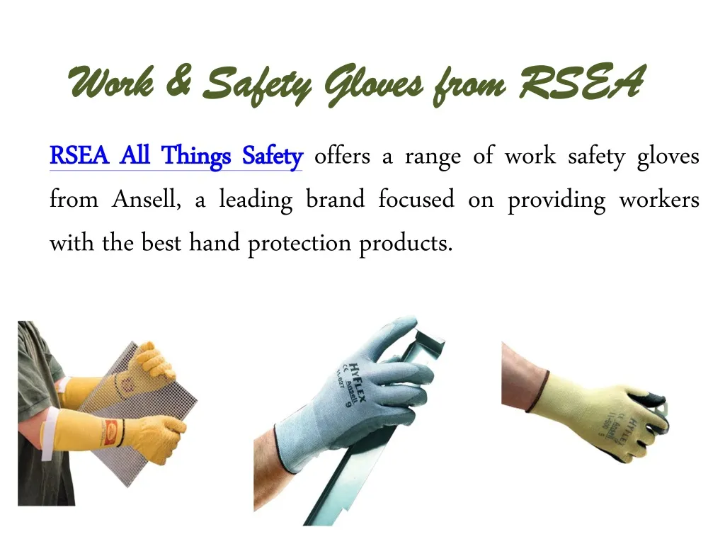work safety gloves from rsea
