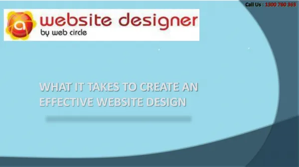 What It Takes To Create an Effective Website Design