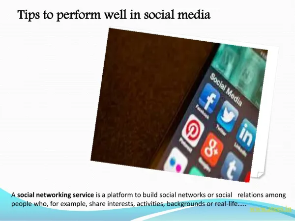 Tips to perform well in social media