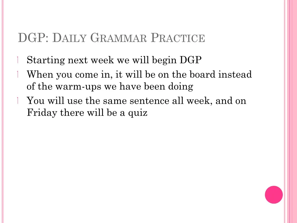 dgp daily grammar practice