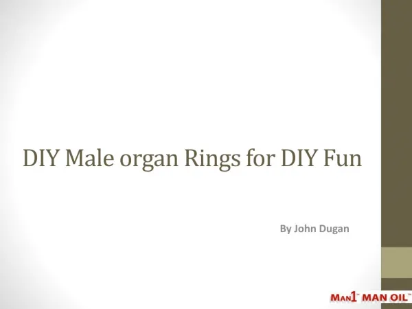 DIY Male organ Rings for DIY Fun