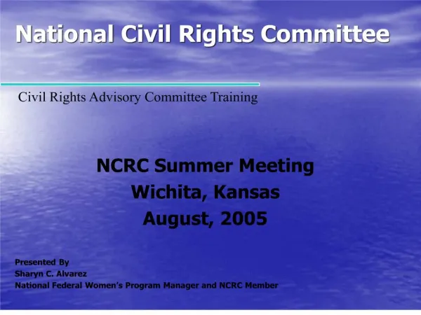 national civil rights committee
