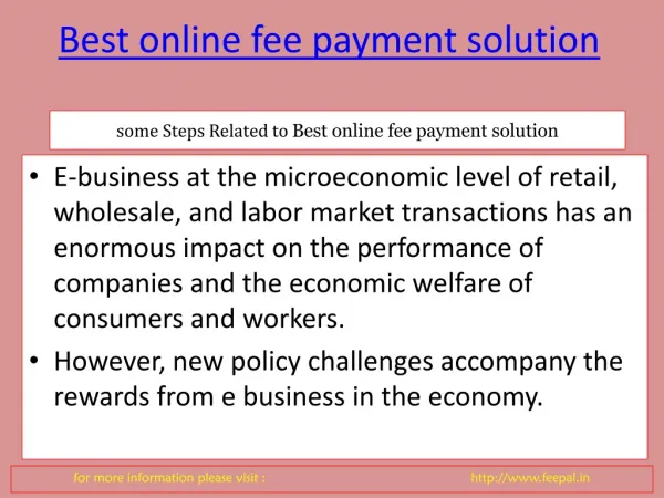 We provide Best online fee payment solution