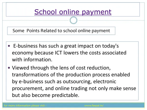 The school online payment using feepal is secure and simple