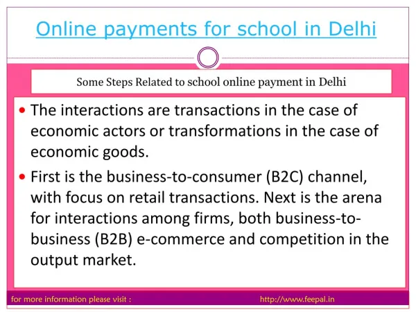 PPT Related to Online payment for school in Delhi