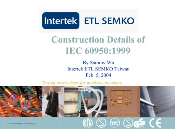 construction details of iec 60950:1999