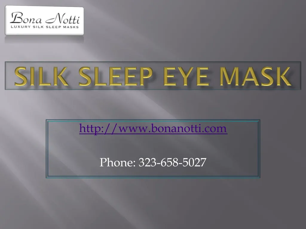 silk sleep eye mask