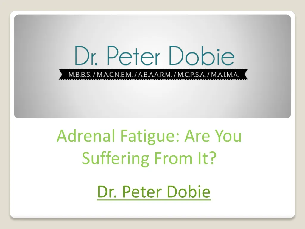 adrenal fatigue are you suffering from it