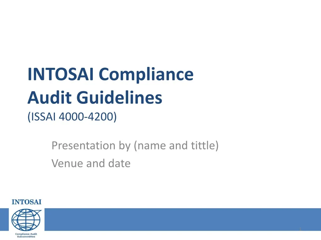 intosai compliance audit guidelines issai 4000 4200