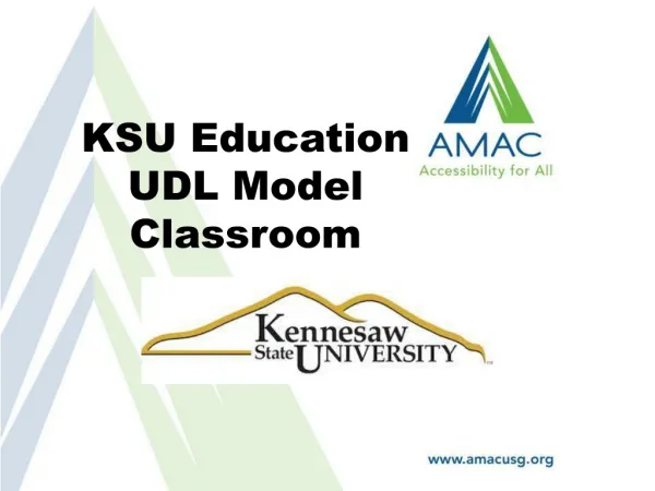 KSU Education UDL Model Classroom