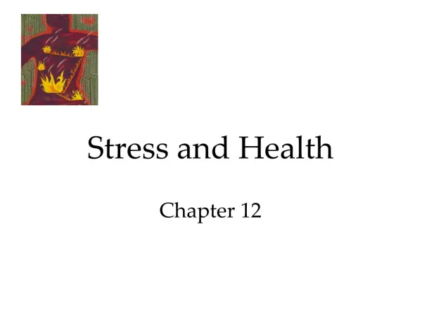 Stress and Health Chapter 12