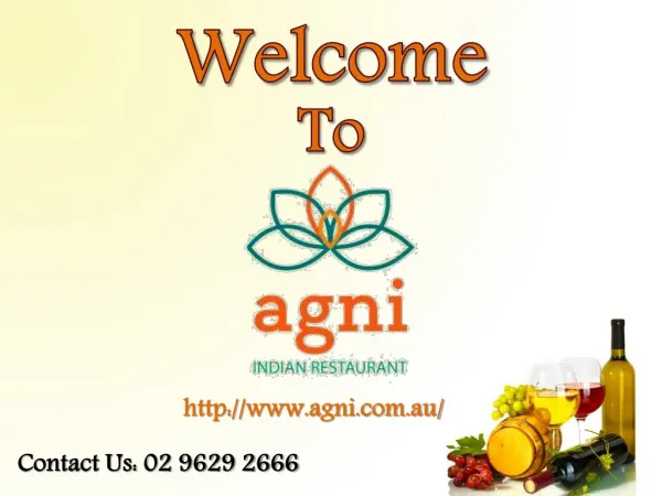 Agni Indian Resaturant - Wine & Beverage List