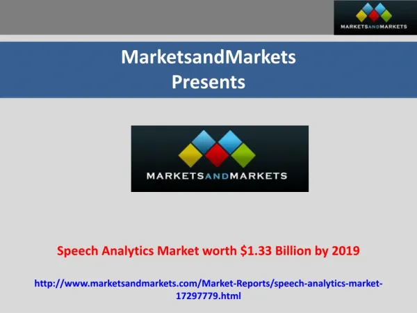 Speech Analytics Market Forecast (2014-2019)