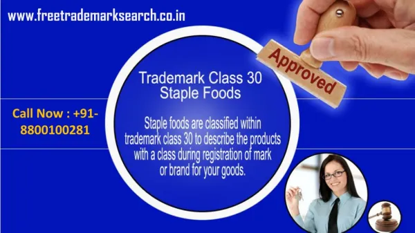 Trademark Class 30 | Staple Foods