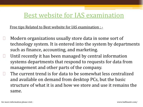 Halfmantr is the Best website for IAS examination