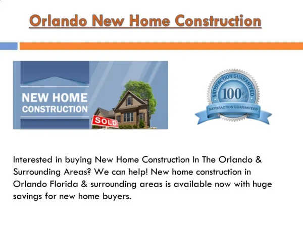 New Homes For Sale In Orlando Florida Area