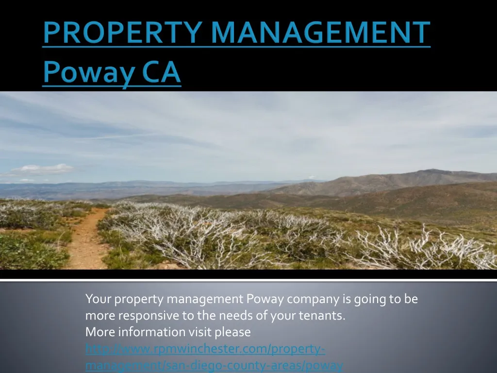 property management poway ca