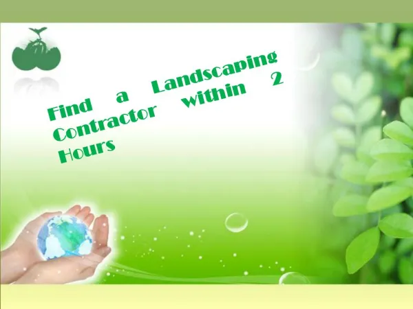Find a Landscaping Contractor within 2 Hours