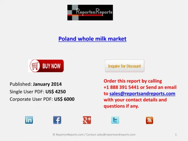 Elaborate Overview on Poland whole milk market
