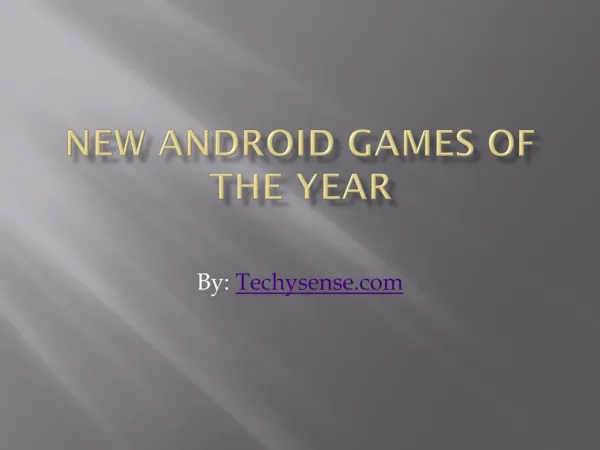 New Android Games of the Year
