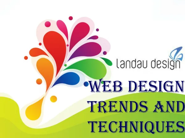 WEB DESIGN TRENDS AND TECHNIQUES