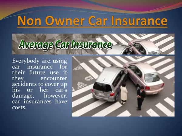 Non Owners Car Insurance