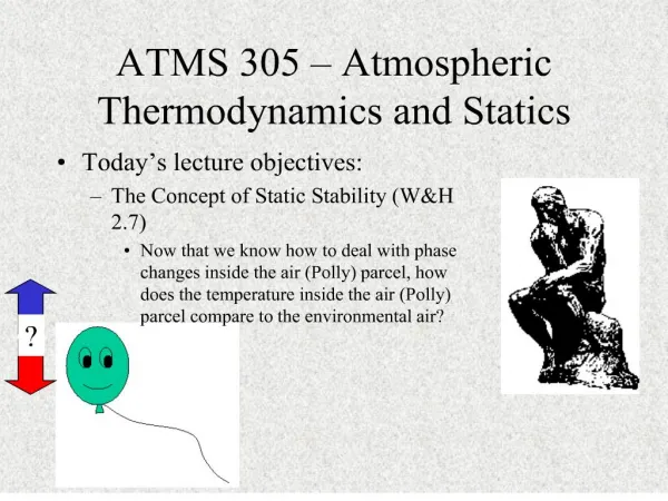 atms 305 atmospheric thermodynamics and statics