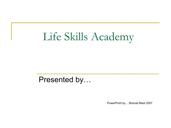 Life Skills Academy
