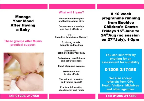 Manage Your Mood After Having a Baby These groups offer Mums practical support
