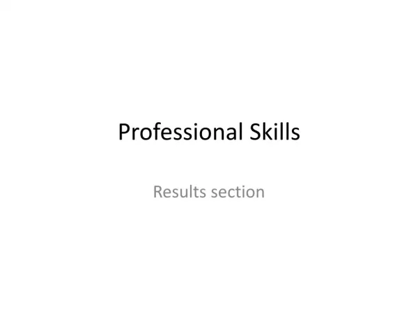 Professional Skills