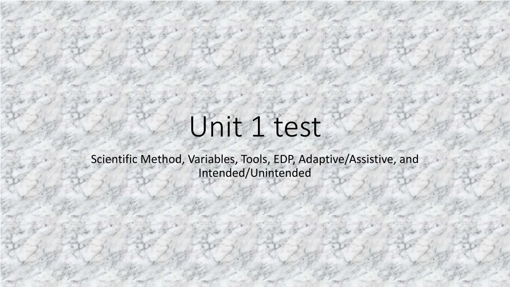 unit 1 test