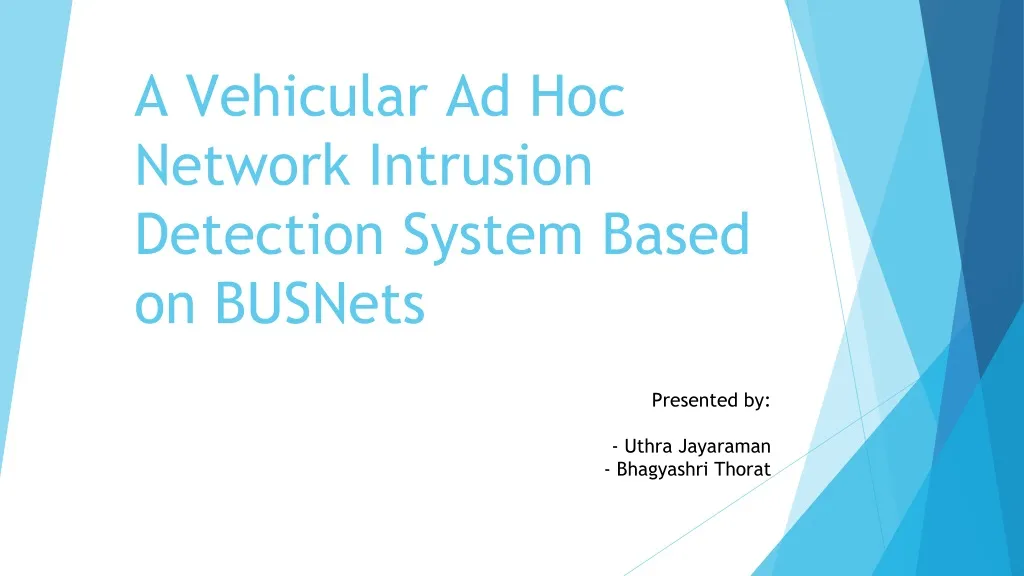 a vehicular ad hoc network intrusion detection system based on busnets