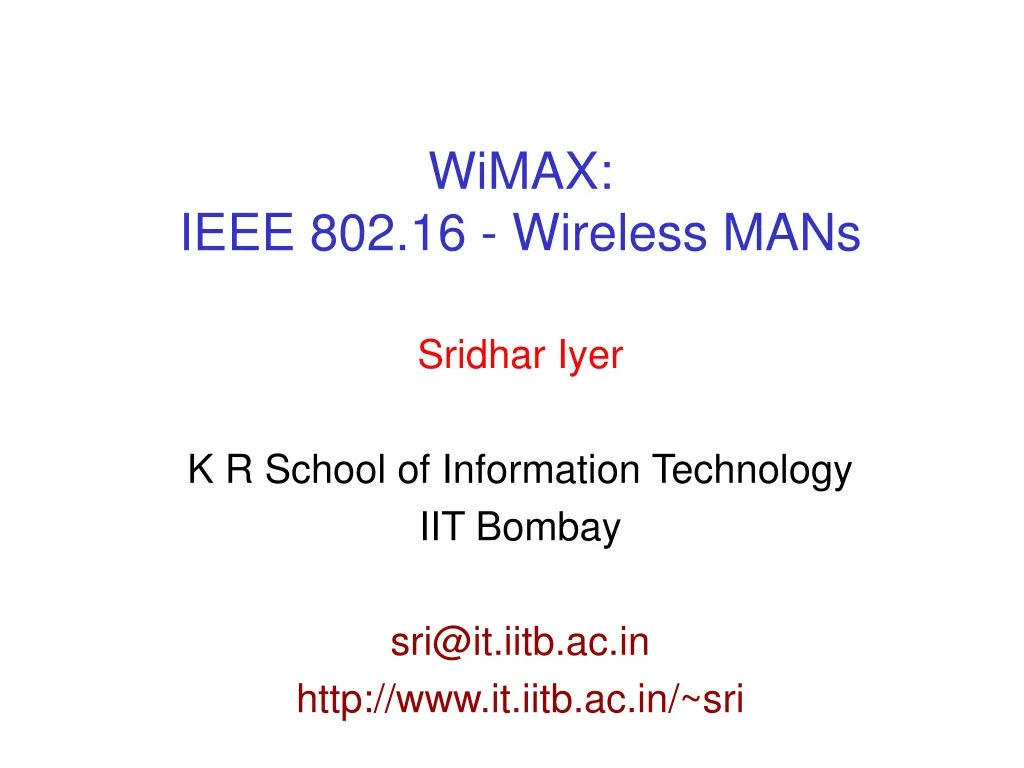 wimax ieee 802 16 wireless mans