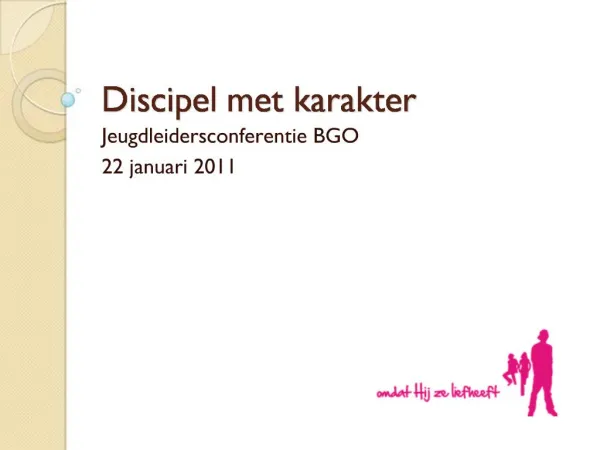 Discipel met karakter