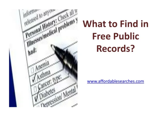 What to Find in Free Public Records?