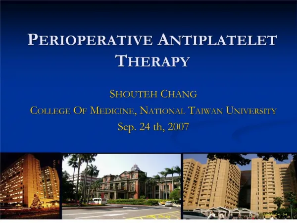 perioperative antiplatelet therapy