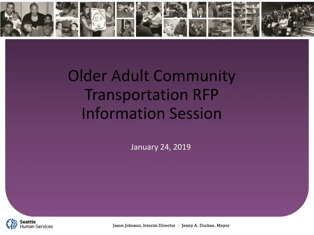 older adult community transportation rfp information session