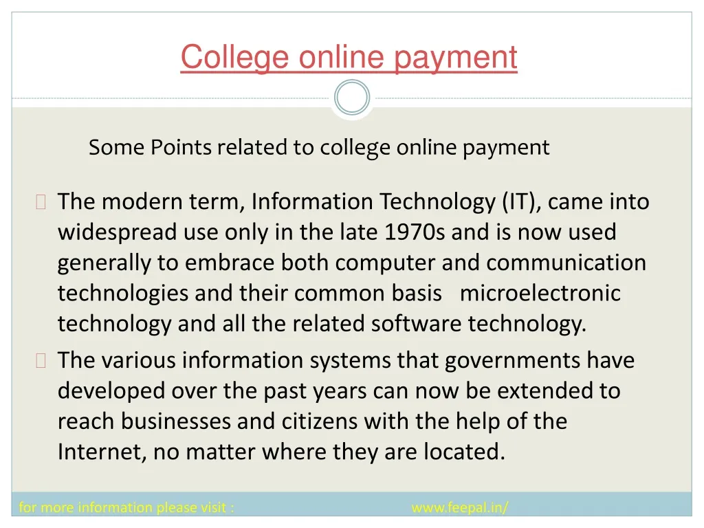 college online payment