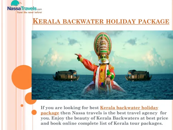 Best Kerala backwater holiday package with Nassa Travels