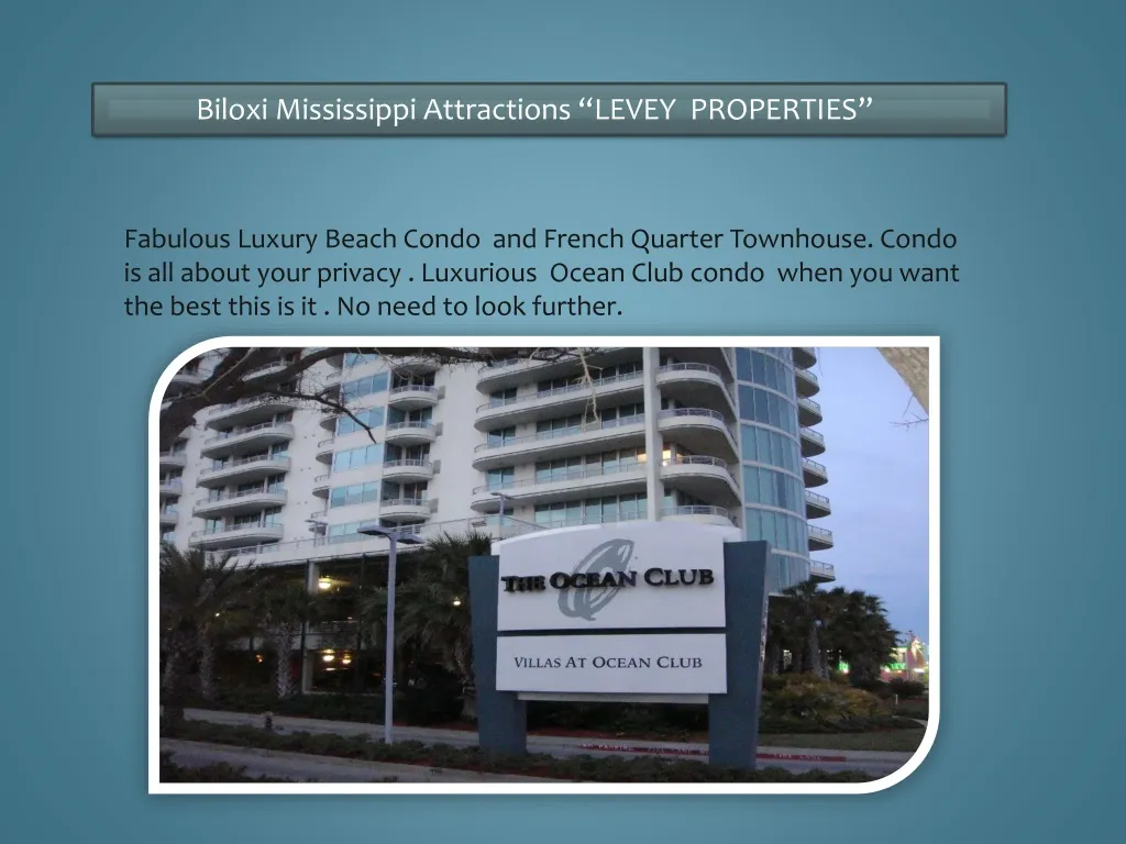 biloxi mississippi attractions levey properties
