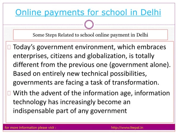 How to submited online payment for school in Delhi