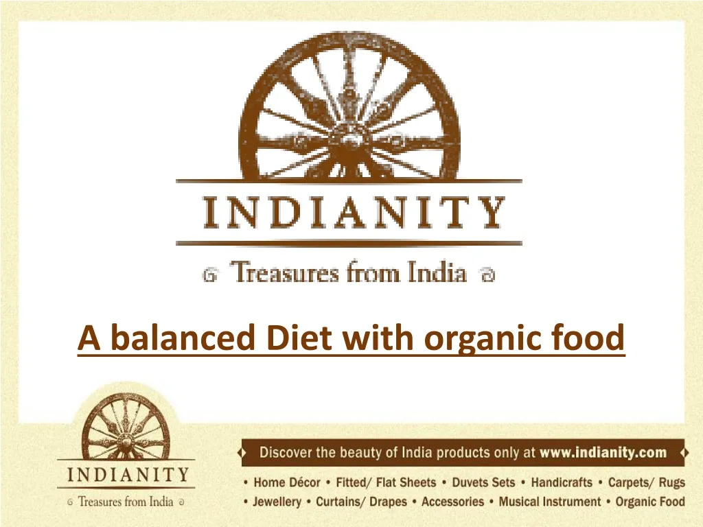 a balanced diet with organic food