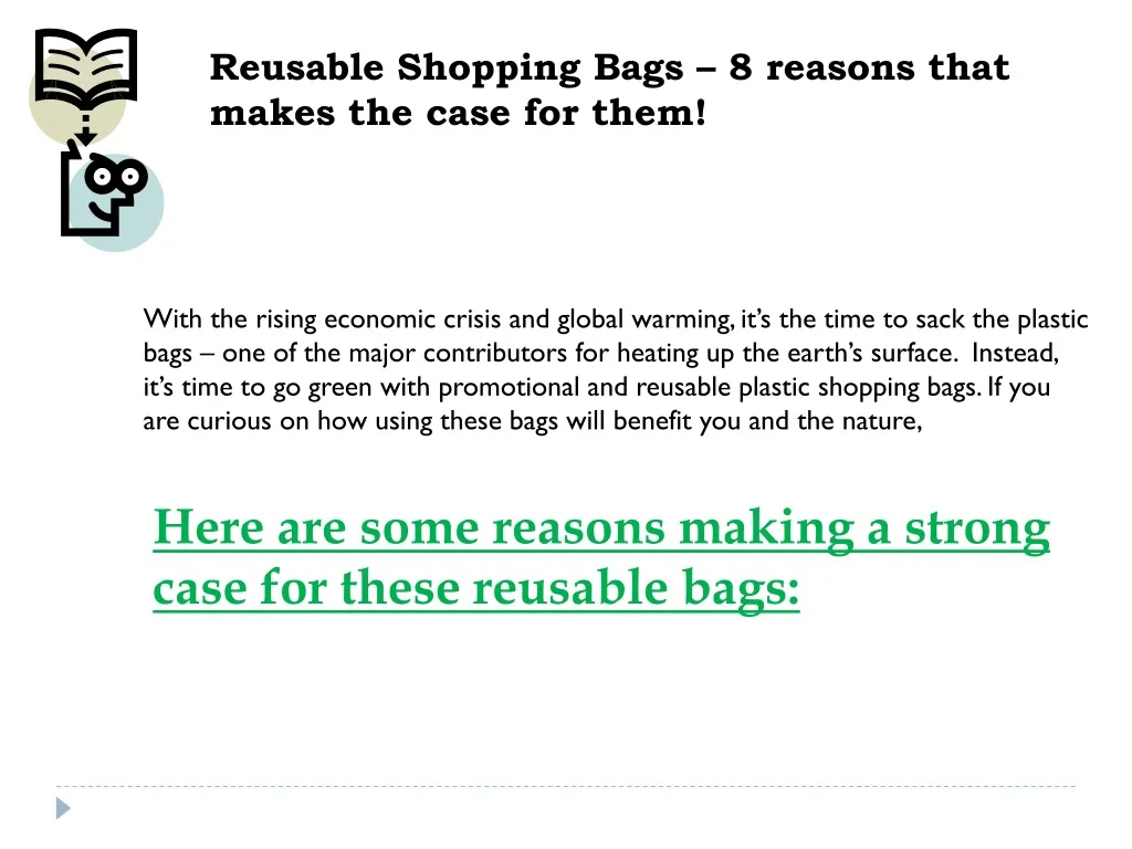 reusable shopping bags 8 reasons that makes