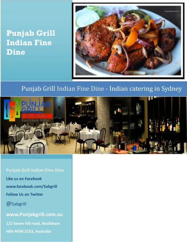 Punjab Grill Indian Fine Dine - Indian catering Sydney