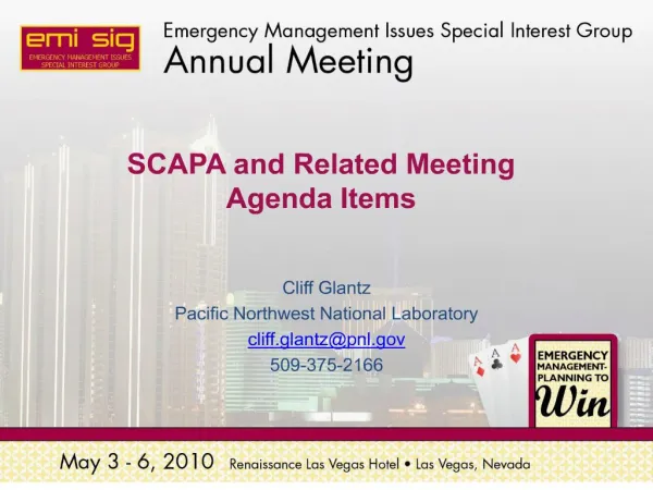 scapa and related meeting agenda items