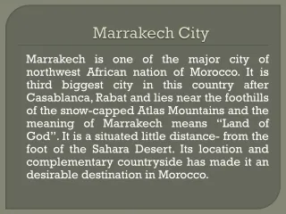 Marrakech Travel Guide - slide 1