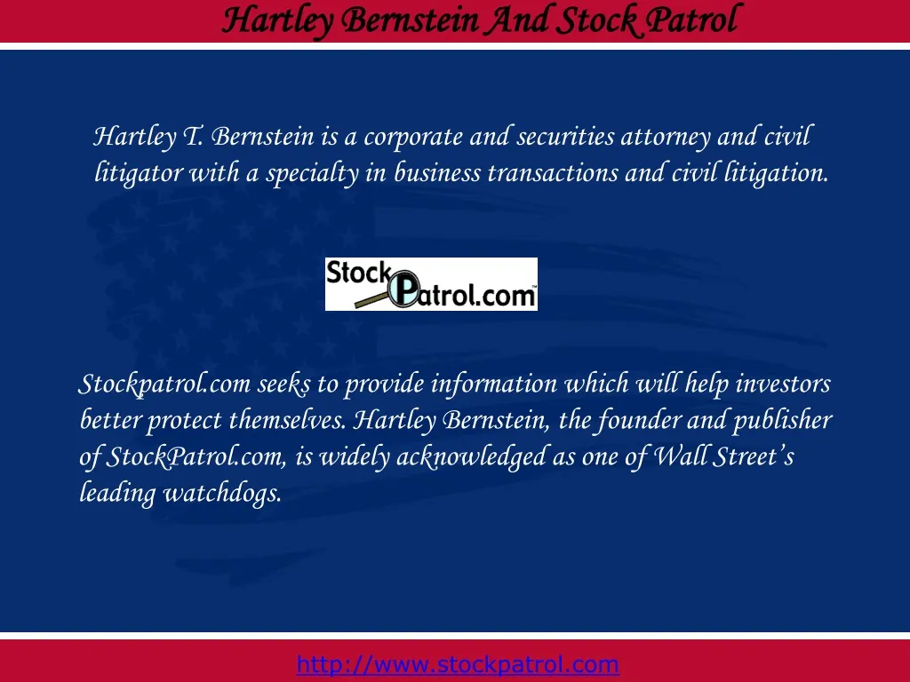 hartley bernstein and stock patrol
