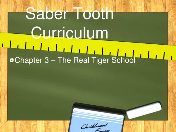 Saber Tooth Curriculum Chapter 3