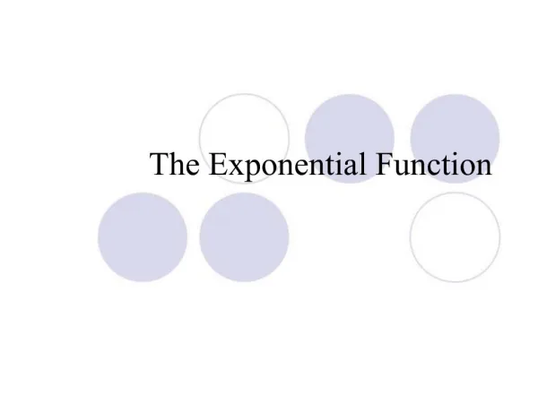 The Exponential Function