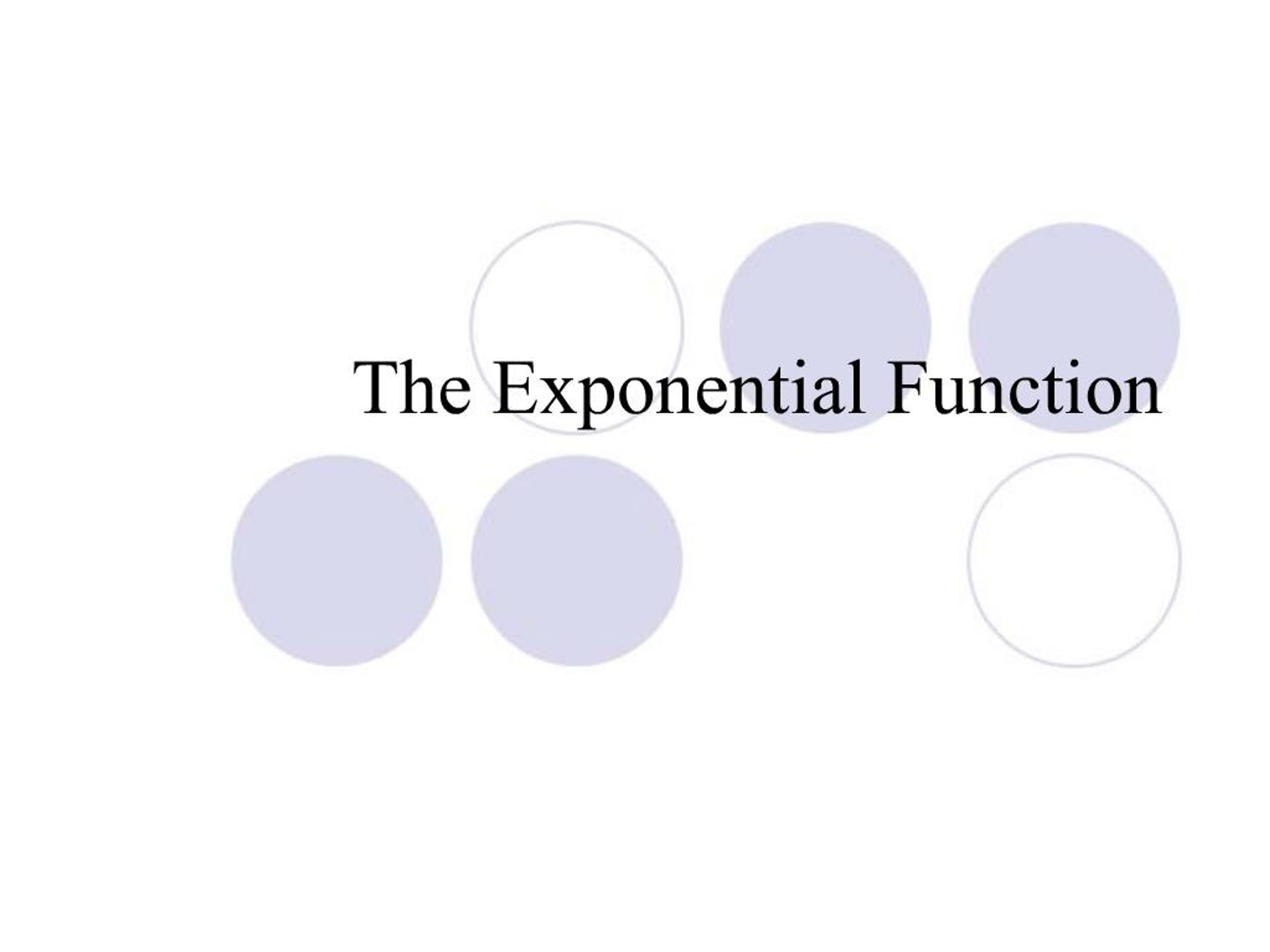 PPT - The Exponential Function PowerPoint Presentation, free download ...